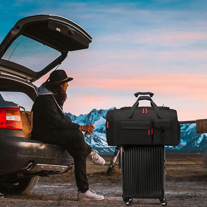 Lyweem Large Duffle Bag Backpack for Travel, 70L Heavy Duty Gym Duffel Bag with Shoes Compartment