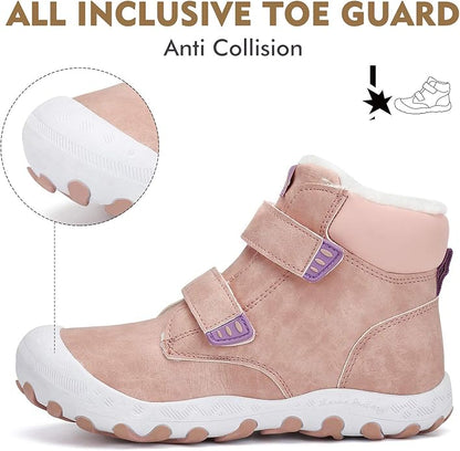 Mishansha Kids Hiking Boots Toddler Girls Boys Hiking Shoes Water-Resistant Anti-Collision Non-Slip