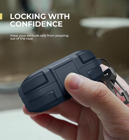 Dexnor for SHOKZ OpenFit Air Case with Drop-Proof Lock, Shockproof Rugged Bumper Cases Protective