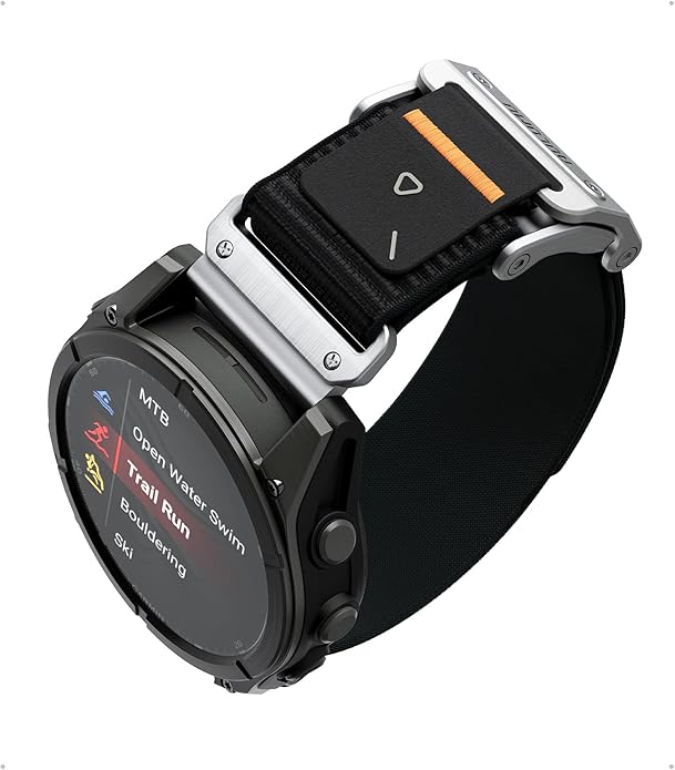 Aulumu C11 for Garmin Watch Band 26MM | Mag Buckle Slim Band | Memory Quick Release | Velvet Nylon