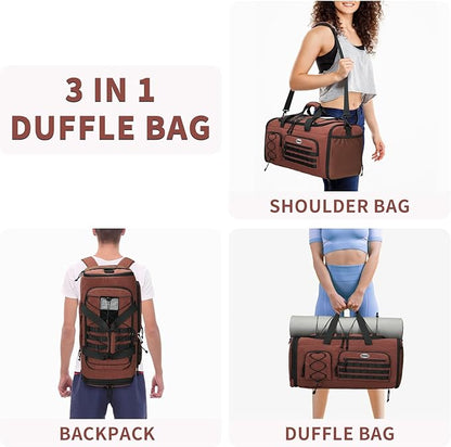 Bosstin Gym Bag for Men & Women,45L Travel Duffle Sports Duffel Bag Gym Weekender Overnight