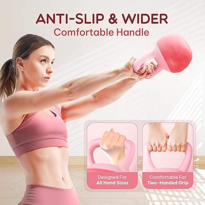 Yes4All Soft Kettlebell, PVC Kettlebells Exercise Weights & Color-Coded Strength Training