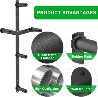 "Kipika Weight Plate Storage Rack - Wall Mounted Weight Plate Holder with Durable Steel