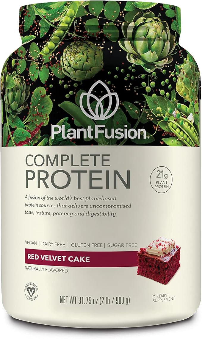 PlantFusion Complete Vegan Protein Powder - Plant Based Protein Powder With BCAAs, Digestive
