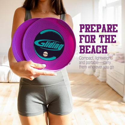 Gliding Discs for Working Out - Exercise Sliders for Carpet & Hardwood Floors 1 Pair, Authentic
