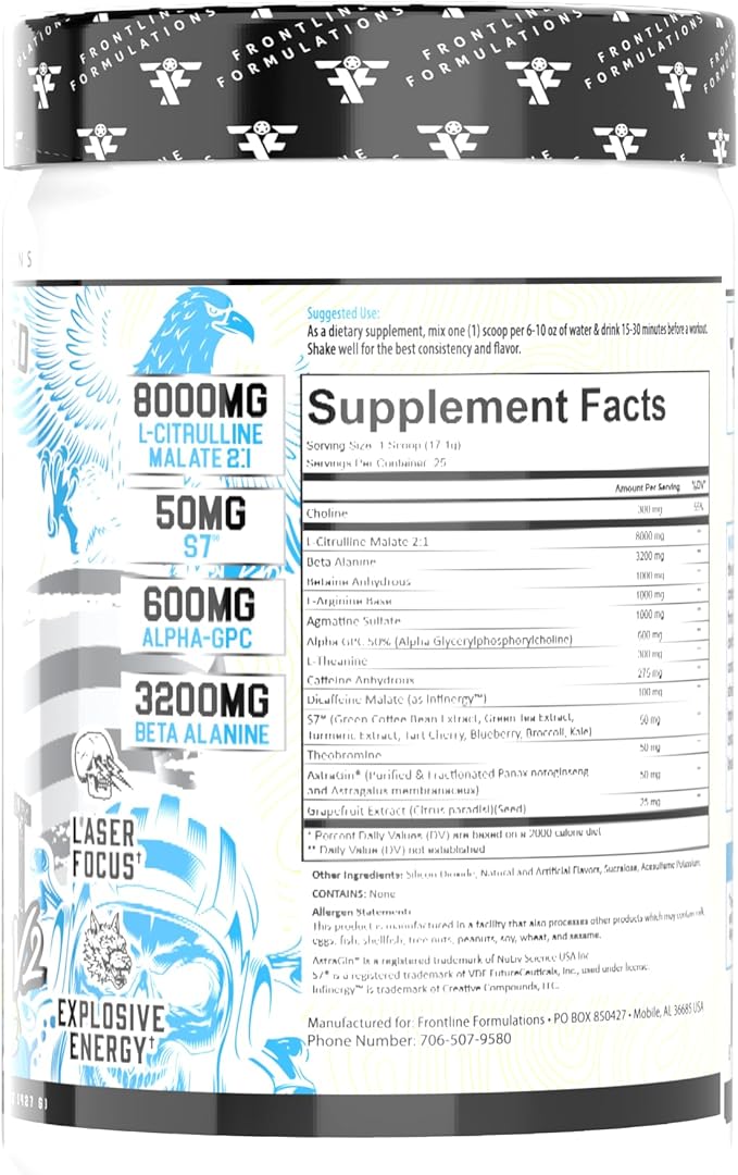 Gauntlet Pre-Workout Powder, Explosive Workouts, Laser Focus, Mid Stim, Amazing Flavor, Veteran