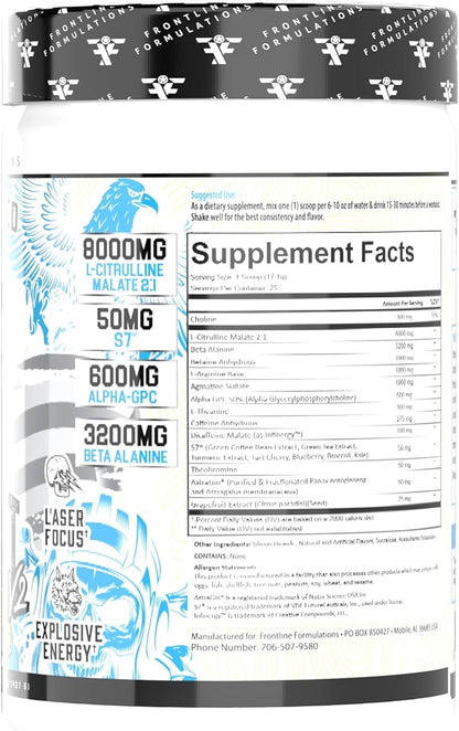 Gauntlet Pre-Workout Powder, Explosive Workouts, Laser Focus, Mid Stim, Amazing Flavor, Veteran