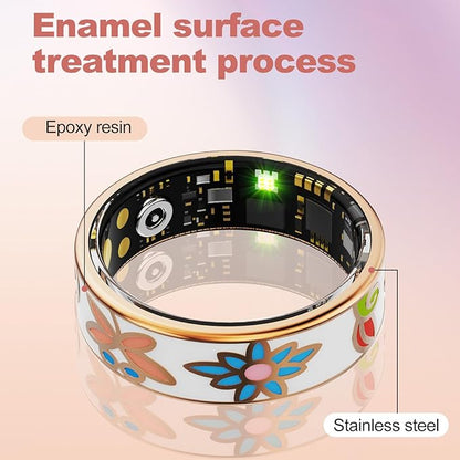 Advanced Smart Health Ring for Men & Women - IP68 Waterproof Health Tracker Ring with Heart Rate