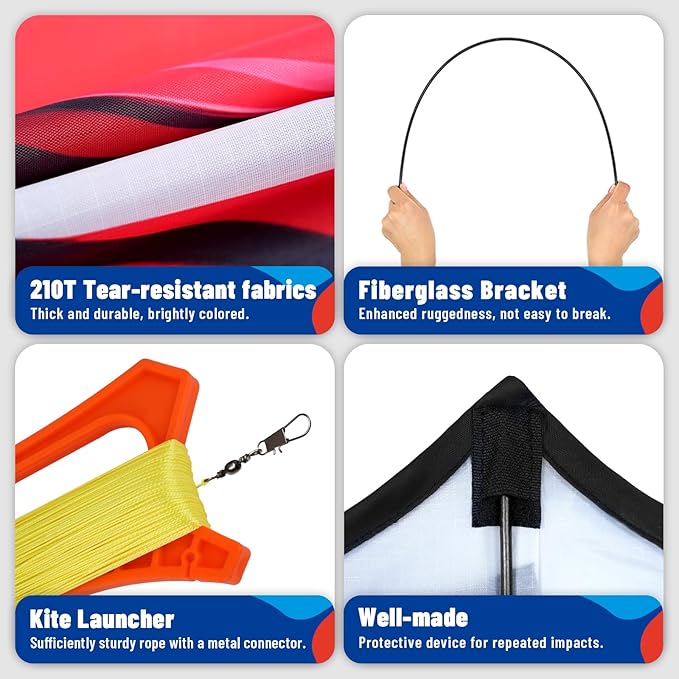 American Flag Butterfly Kite for Kids & Adults,Extremely Easy to Fly for Beginners，Outdoor Fun Kite