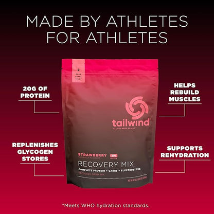 Tailwind Nutrition Recovery Mix, 20 Grams Complete Protein, Carbohydrates, and Electrolytes Powder