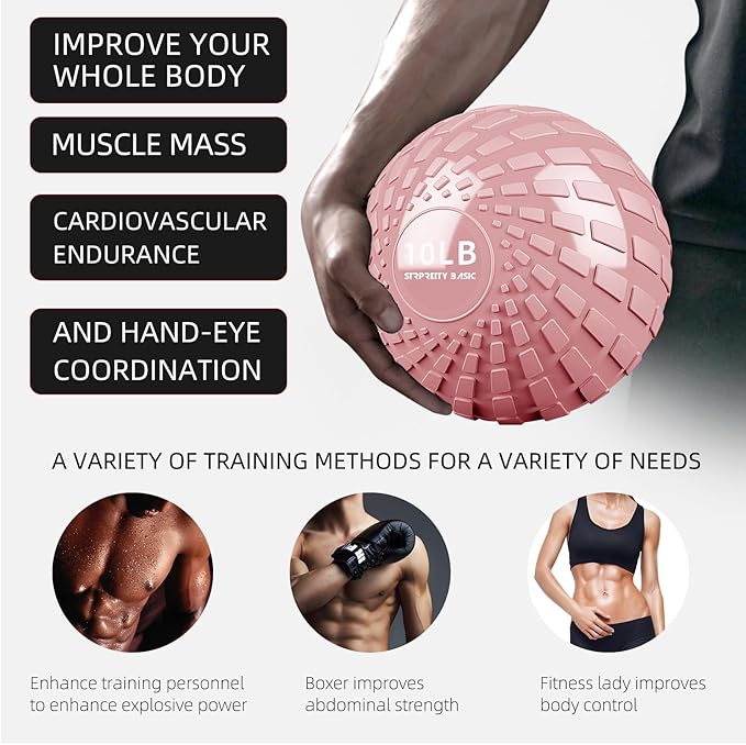 Medicine Ball 10 lbs Slam Ball Weighted Balls for Exercise Strength and Crossfit Workout