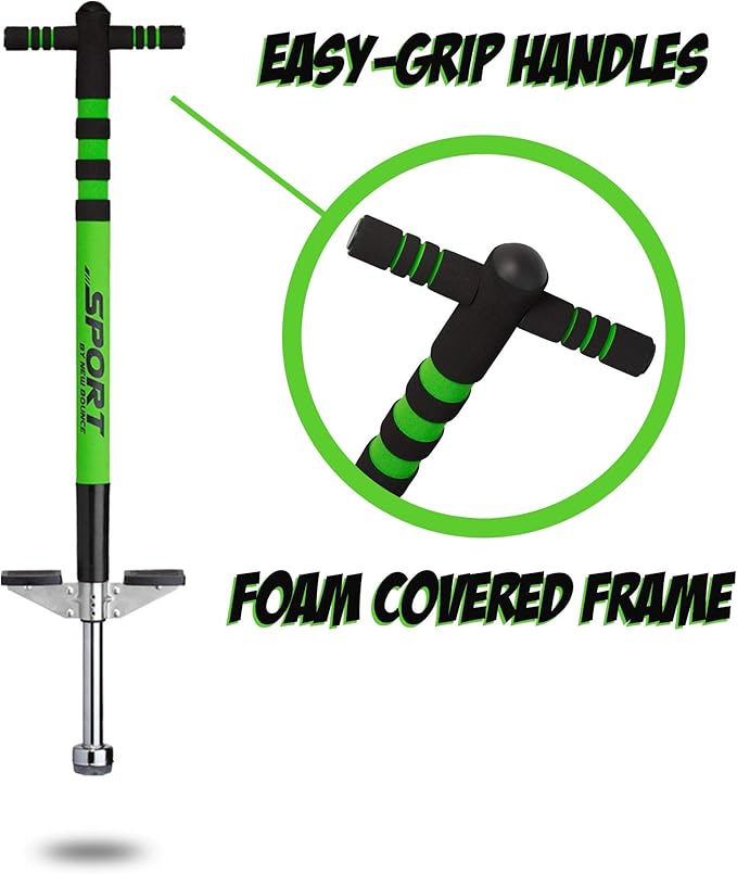 New Bounce Pogo Stick for Kids - Pogo Sticks, 40 to 80 Lbs - Sport Edition, Quality, Easy Grip