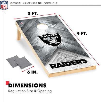 NFL Football 2' x 4' Regulation Size Solid Wood Cornhole Set with Direct Print HD Team Graphics