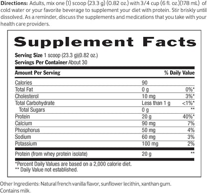 Biochem, Whey Protein Powder, 20g of Protein to Support Muscles and Intense Workouts, Natural, 24.6