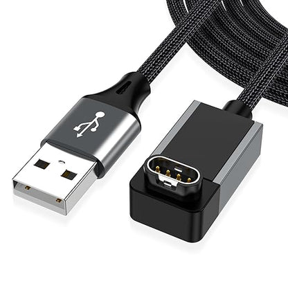 AGVEE 2 Pack 6.6ft Charger for Garmin Watch, L-Shape Zero Gap Charging Cable for Fenix, Forerunner