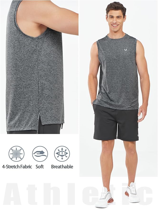 NORTHYARD Men's Athletic Workout Tank Top Running Gym Sleeveless Shirts Quick Dry Lightweight