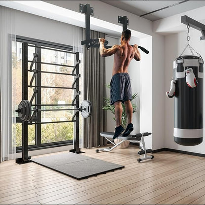 Wall Mounted Pull up Bar Multifunctional Chin up Bar Strength Training Pull-up Bar for Indoor Home