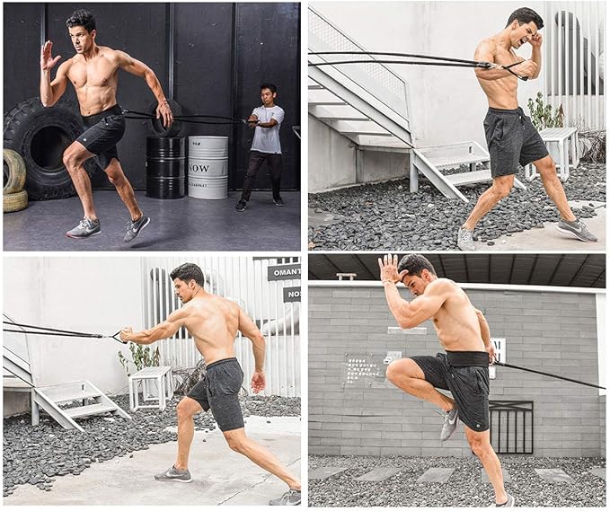 YNXing Dynamic Resistance Trainer Acceleration Speed Elastic Cord for Resistance Training to