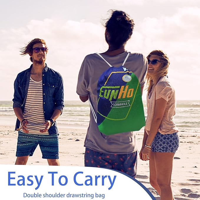 EunHo Dual Sided Cornhole Bags Regulation Set of 8 Professional Cornhole Bean Bags Slick and Stick