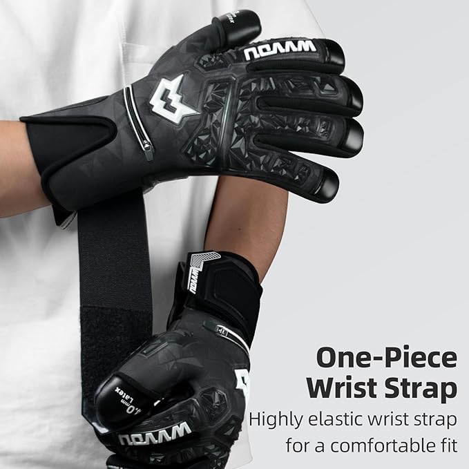 WVVOU Soccer Goalie Gloves for Adults and Youth, High Performance Goalkeeper Gloves with 5