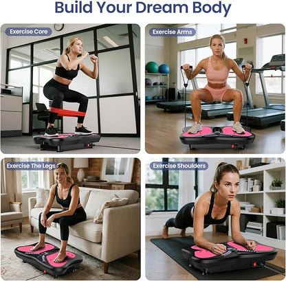 Vibration Plate Exercise Machine for Lymphatic Drainage, Vibration Machine for Full-Body Weight