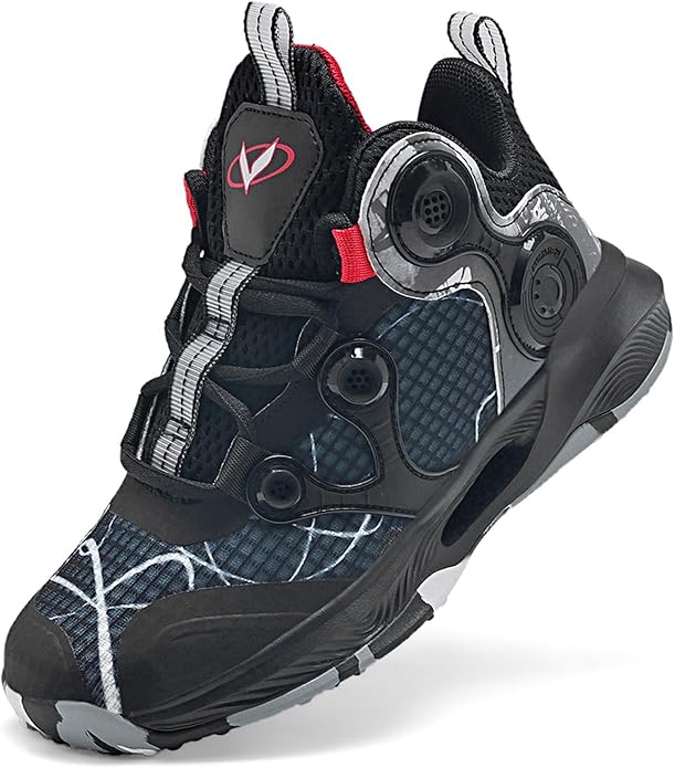 VITUOFLY Kids Basketball Shoes Boys Air Cushion Sneakers Girls Mid Top School Hoops Shoes Non-Slip