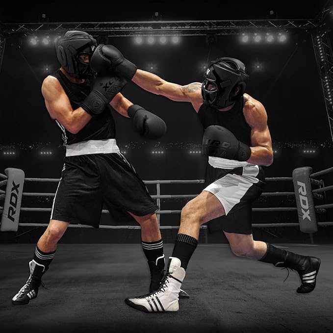 RDX Boxing Headgear MMA Muay Thai, Removable Face Grill, Head Gear for Sparring Grappling Martial
