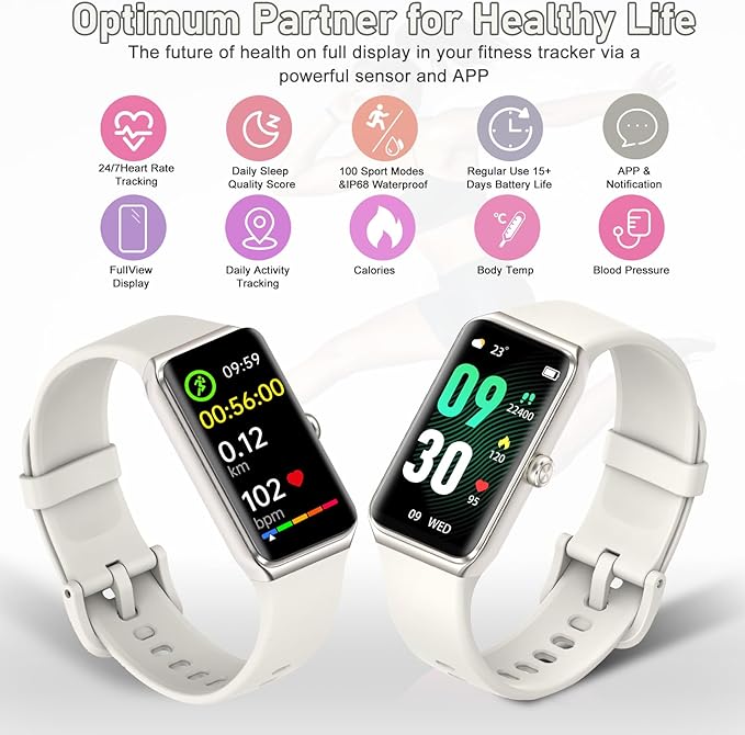 Fitness Tracker with Step Counter/Calories/Stopwatch, Activity Tracker, Health Tracker with Heart