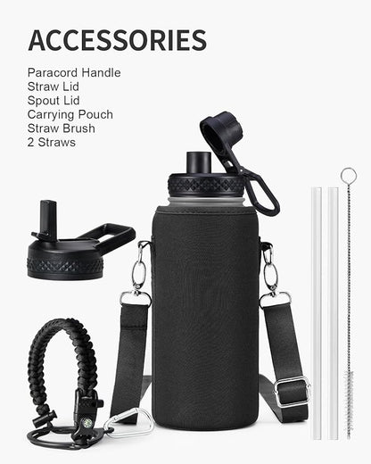 32oz Insulated Water Bottle,Stainless Steel Vacuum Water Bottle, BPA-Free & Leakproof -with