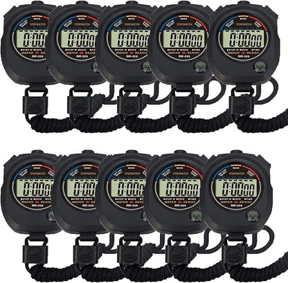 Multi-Function Electronic Digital Sport Stopwatch Timer, Large Display with Date Time and Alarm