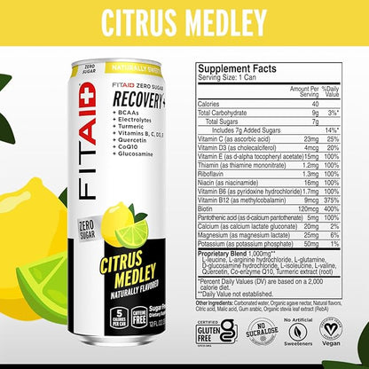FITAID Zero, 5 Calorie, Number 1 Post-Workout Recovery Drink, Sugar Free, Keto Diet, BCAAs