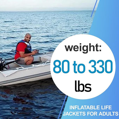 Automatic/Manual Inflatable Life Jacket| Inflatable PFD Kayak Vest Adult| Life Vest for Adults|