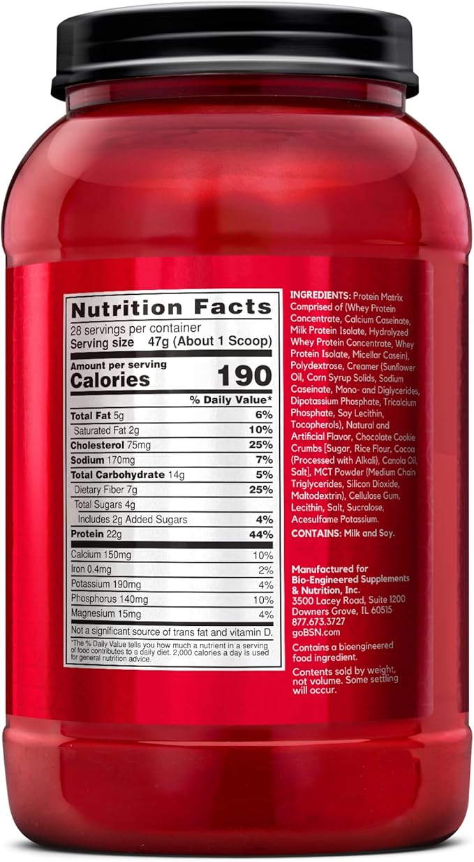 BSN SYNTHA-6 Whey Protein Powder, Micellar Casein, Milk Protein Isolate Powder, Cookies and Cream