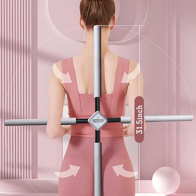 Back Straightener Posture Corrector|Yoga Stick Stretching Tool for Women and Men|Portable Posture