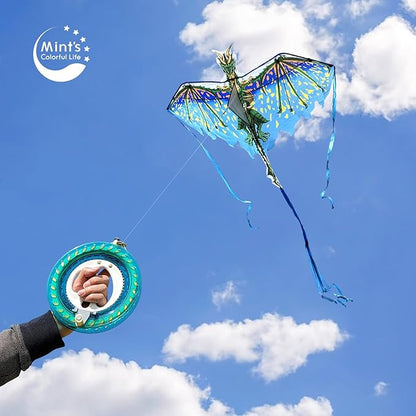 Mint's Colorful Life Dragon Kite for Kids & Adults, Easy to Fly Best Beach Kites for Beginners