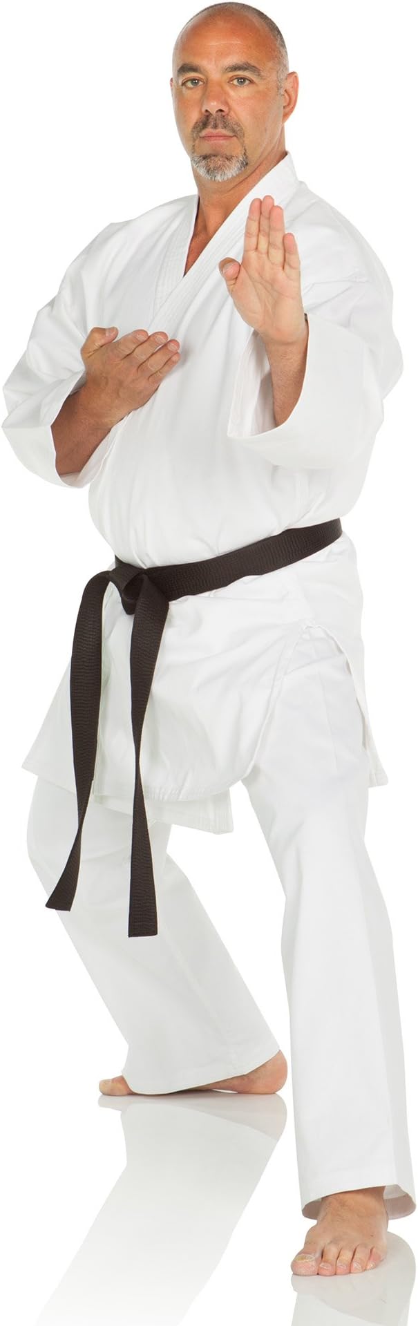 Ronin Medium Weight Karate GI Middleweight Martial Arts Karate Uniform - 9.5 oz Cotton, White Belt