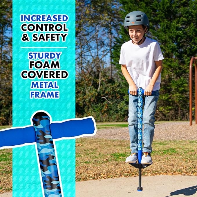 Flybar Pogo Stick for Kids, 40 to 80 Pounds, Perfect for Beginners, Easy Grip Foam Handles