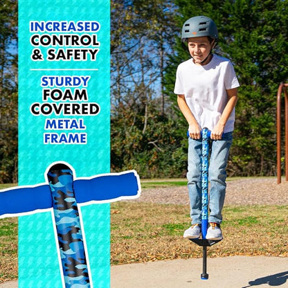 Flybar Pogo Stick for Kids, 40 to 80 Pounds, Perfect for Beginners, Easy Grip Foam Handles