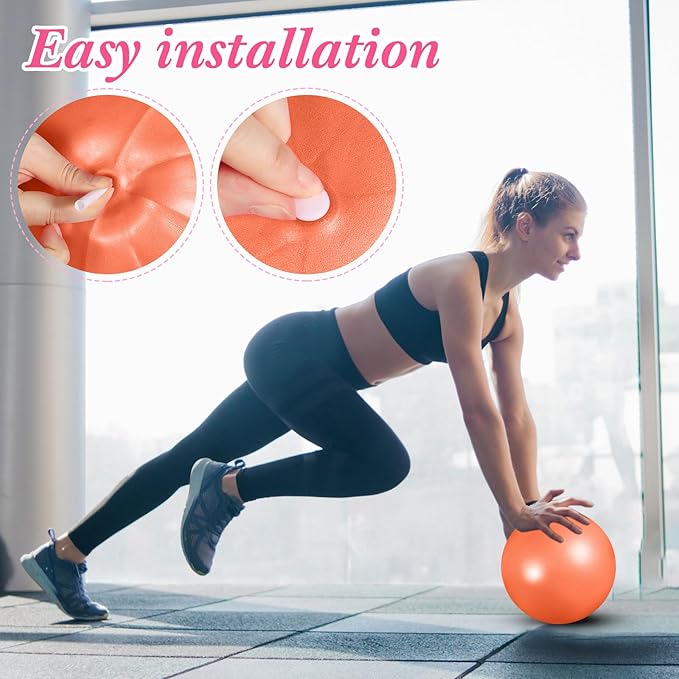 Aoriher 10 Pieces 9 Inch Exercise Pilates Ball Yoga Therapy Core Ball for Yoga Stability Barre