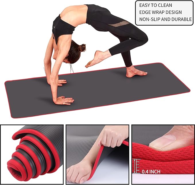Yoga Mat Set for Beginners,Yoga Mat with Carrying Strap,Yoga Blocks 2 Pack with Yoga Strap,Yoga