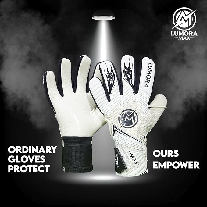 Goalkeeper Gloves-Professional Negative Cut Goalie Gloves with Contact Max Grip, 4mm Foam Padding &