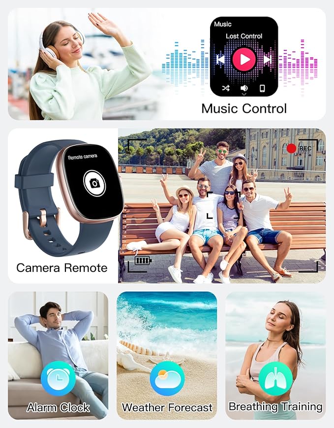 Fitness Tracker 2025 Ver. (Answer/Make Calls), 1.85" Smart Watch Fitness Watches for Women Men with