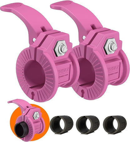 Barbell Clips 1 Inch Quick Release Weight Clamps 0.9-1.18inch Multi-Size Adjustable Olympic Clamps