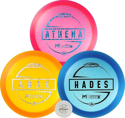 Discraft Paul McBeth Z Lite 3-Pack - Signature Disc Golf Set with Anax, Athena, & Hades