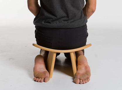 Meditation Bench IKUKO Original, Portable Version with Bag, Locally Handmade Wooden Kneeling