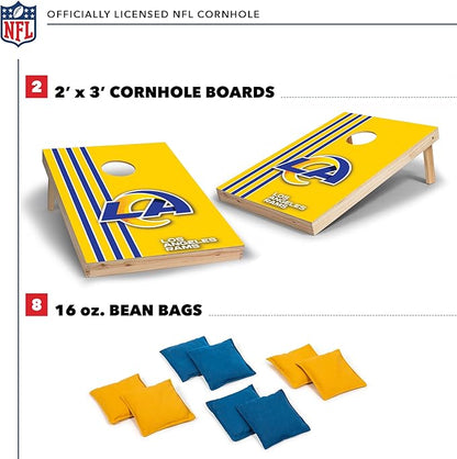 NFL 2' x 3' Solid Wood Cornhole Set with Direct Print HD Team Graphics – Great Gift for Any