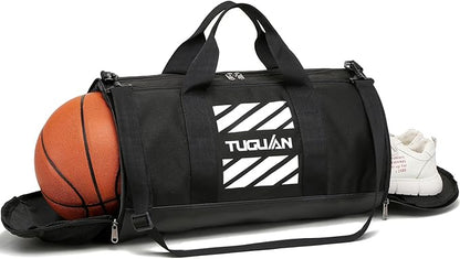 TUGUAN Gym Bag for Men Women with Wet Pocket & Shoe Compartment Travel Duffle Bag Man Sport