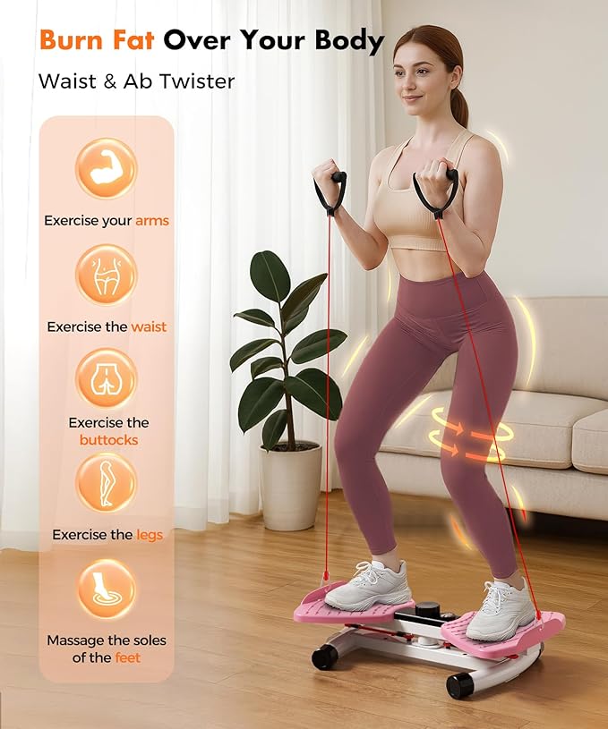 Waist Twisting Machine Fitness Tool, Ab Twister Board with the Smart LED Digital Monitor, 330LBS