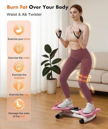 Waist Twisting Machine Fitness Tool, Ab Twister Board with the Smart LED Digital Monitor, 330LBS