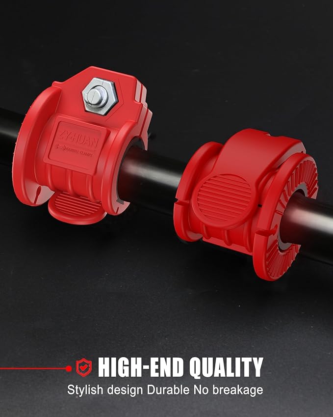 Barbell Clips 1 Inch Quick Release Weight Clamps 0.9-1.18inch Multi-Size Adjustable Olympic Clamps